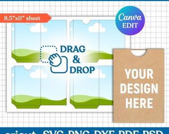 Gift Card Holder Template, Gift Card Envelope Template, Money Envelope, Gift Card Display Template, Gift Card Display Card, Canva Editable