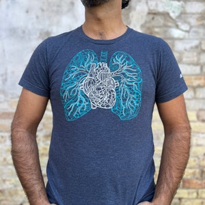 Anatomical Heart & Lungs, Nurse Shirt, Nurse, Nurse Gift, Nursing Student, NICU Nurse, Registered Nurse, Nurse Practitioner, Respiratory