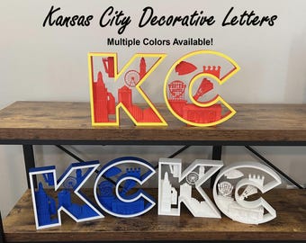 3D Printed Kansas City KC Decorative Letters