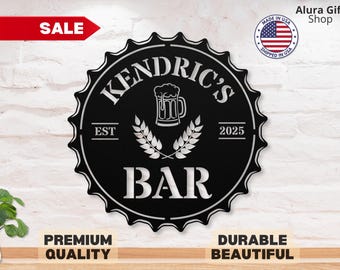 Custom Bar Metal Sign Garden Bar Sign Pub Sign for Home Man Cave Sign Metal Sign for Business Gift for Man Bar Decor for Home Bar Pub Decor
