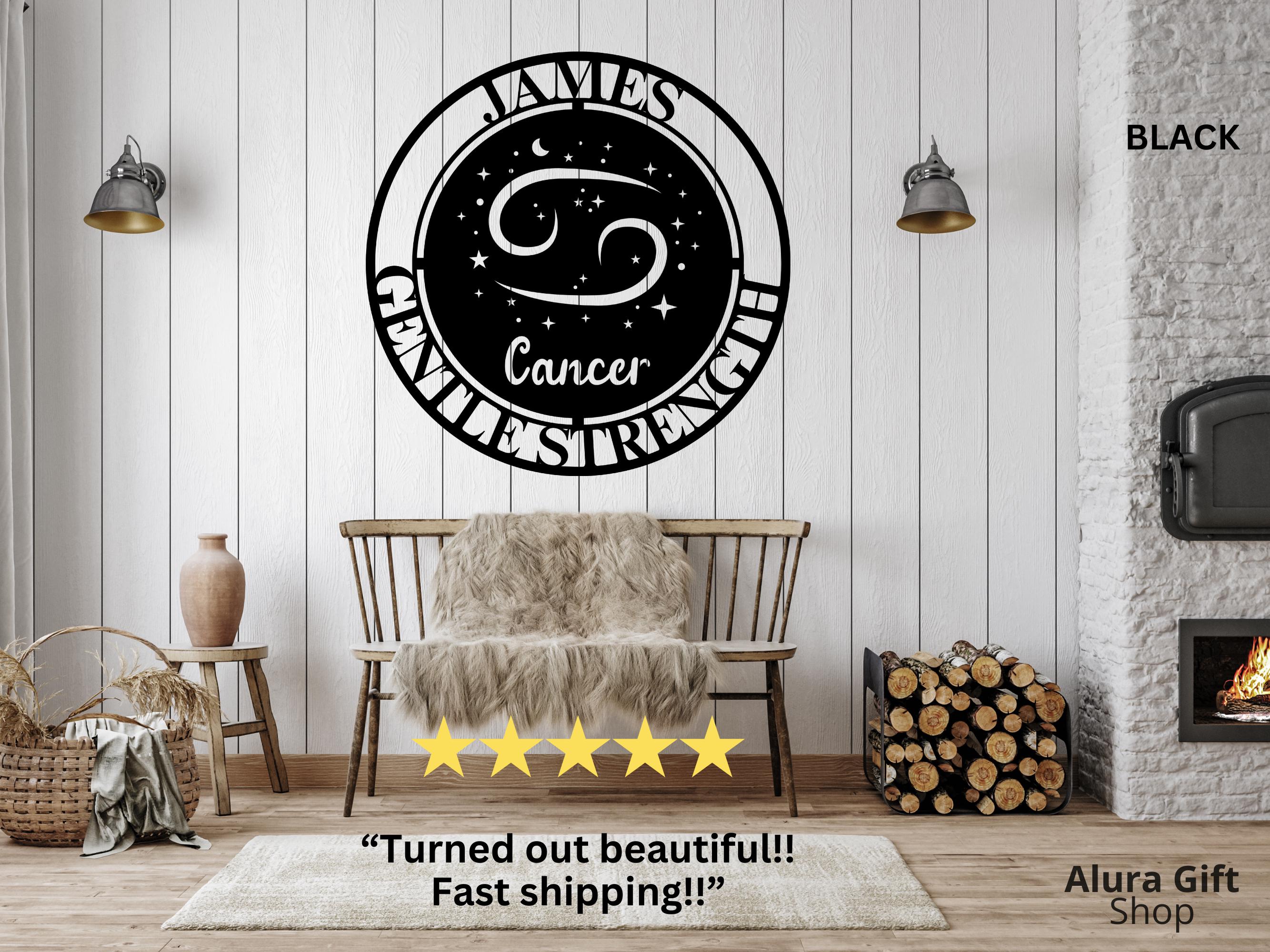 Custom Cancer Metal Sign Personalized Horoscope Wall Art Horoscope Sign ...