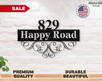 Custom House Address Metal Sign House Sign House Number Sign House Address Sign Metal Address Sign Wedding Gift for Family Housewarming Gift