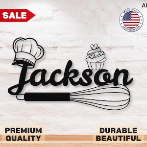 Custom Metal Bakery Art Metal Bakery Sign Baker Sign Bakery Decor Bakery Wall Decor Metal Sign for Kitchen Baker Gift for Him Birthday Gift