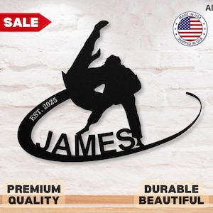 Custom Jiu Jitsu Metal Sign Jiu Jitsu Sign Jiu Jitsu Metal Wall Art Jiu Jitsu Decor Jiu Jitsu Gift for Boy Jiu Jitsu Lover Christmas Gift