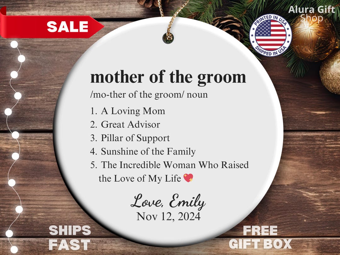 Custom Mother of the Groom Definition Ornament Mother of the Groom