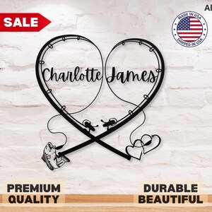 Custom Fishing Metal Sign Fishing Lover Wall Art Fishing Lovers Fishing Lovers Gift Fishing Anniversary Gift for Couple Wedding Metal Sign