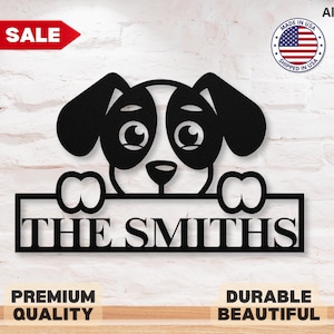 Custom Metal Dog Sign Home Decor Dog Name Sign Dog Lover Sign Metal Dog Wall Decor Metal Dog Wall Art Dog Lover Gift for Dog Dog Mom Gift