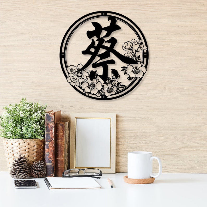 Chinese Surname Personalized Sign Chinese Last Name Sign Custom Metal