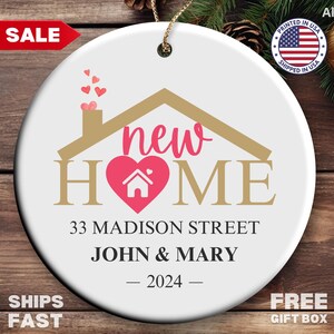 Custom New Home Ornament, Personalized Christmas New Home Ornament, New Home Christmas Ornament Our First Home Ornament First Christmas Home