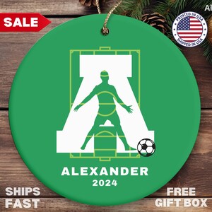 Custom Soccer Ornament Soccer Christmas Ornament Sports Ornament Soccer Player Ornament Soccer Team Ornament Soccer Team Gift Sports Gift