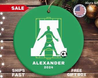 Custom Soccer Ornament Soccer Christmas Ornament Sports Ornament Soccer Player Ornament Soccer Team Ornament Soccer Team Gift Sports Gift