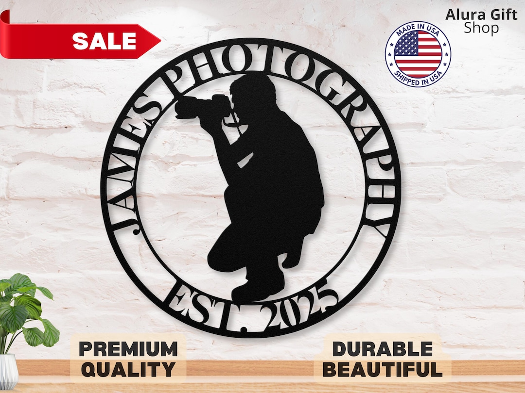 Custom Photography Metal Sign, Photo Studio Decor, Photo Booth ...