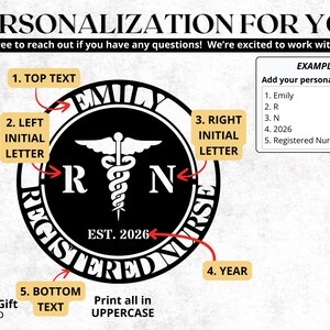 Custom Nurse Sign Decor Nurse Metal Art Nurse Metal Wall Art Nurse Gift Nurse Decor for Office RN Gift Ideas LPN Gifts for Nurse Decor Wall imagem 3