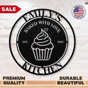 Custom Bakery Business Sign Metal Bakery Wall Decor Bakery Decor Bakery Art Metal Sign for Kitchen Sign Decor Kitchen Decor Gift for Grandma