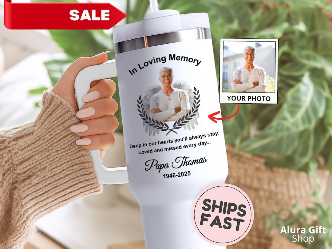 In Loving Memory Tumbler With Photo Custom 40oz Tumbler With Picture in ...
