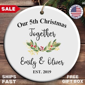 Custom Anniversary Ornament Married Anniversary Gifts For Her Anniversary Gifts For Him Couple Ornament Couple Christmas Ornament For Couple