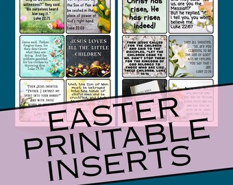 Easter Egg Inserts, Printable, Religious Easter Printable, Bible Verse, Non-Candy Egg Filler, Cute Easter Printable, Easter Egg Hunt Insert