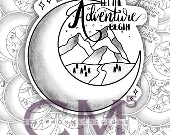 Adventure printable sticker