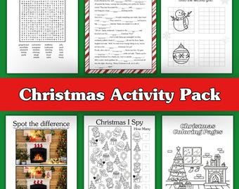 Christmas Activities Bundle, Holiday Games, Kids Activities, Christmas Bundle, Christmas activities for kids, Printable, Digital Activities