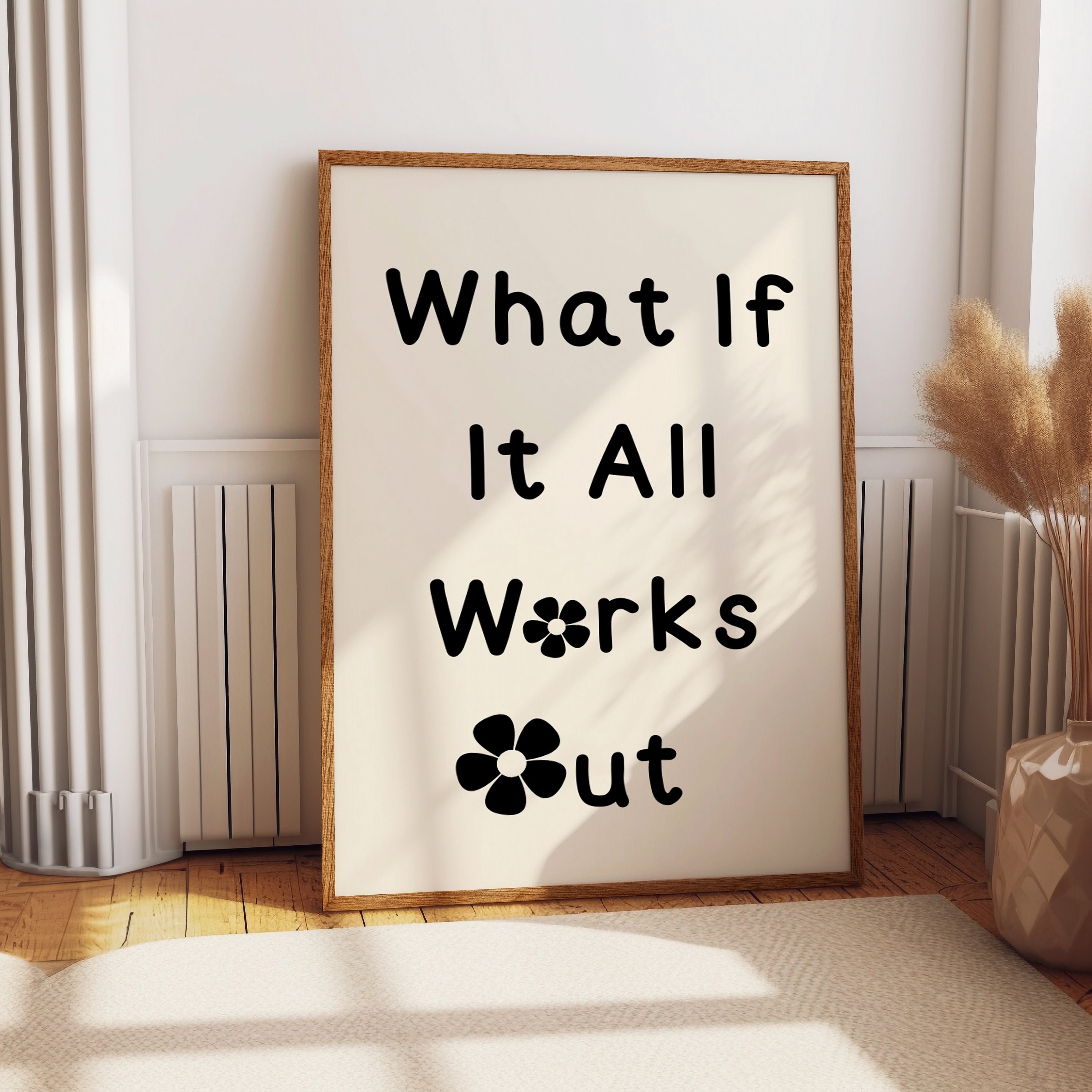 What If It All Works Out Poster Trendy Wall Art Retro Wall Art What if it all works out poster trendy wall art retro wall art