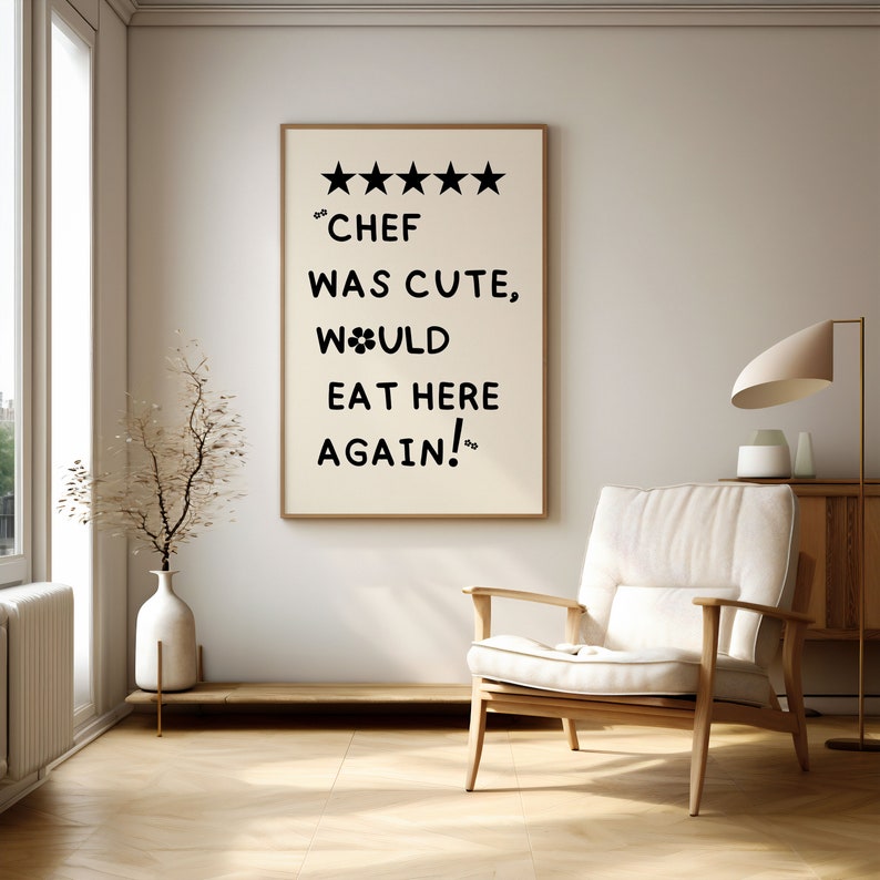 Aesthetic Kitchen Decor Cute Cooking Art Kitchen Wall Art Print