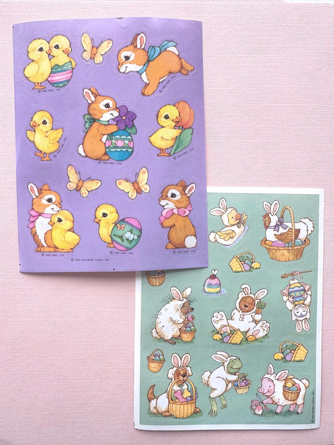 Vintage Easter Spring Hallmark Cards Sticker Adhesives, Ducks and ...