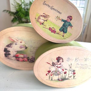 Vintage Reproduction Easter Nesting Boxes, Home Decor, Decorative Containers, Storage for Supplies
