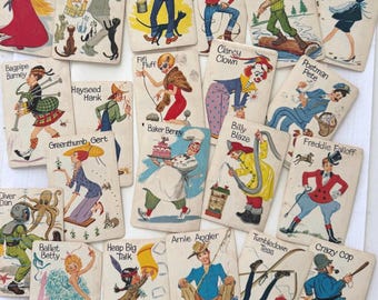 1960s Whitman Old Maid Card Game, Craft Supply, Junk Journal, Ephemera