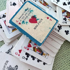 Vintage Miniature Five and Dime Novelty Playing Card Deck Crafting Supply Collectible
