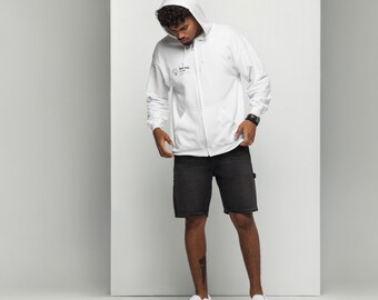 Herren Hoodie Back Design - One Small Step Every Day Ladder - Erfolg & Discipline Sweatshirt - Minimalist Streetwear - Distill Ideen