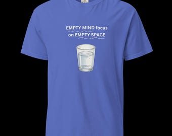 Herren Grafik-T-Shirt - Leerer Geist Fokus auf leeren Raum - Minimalistisches Zen Tee - Achtsamkeit Geschenk für Ihn - Stoische Philosophie - Ideen destillieren