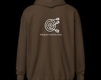 Herren Hoodie Back Design - Immer noch froh, dass ich die Shots gemacht habe - Resilience &Growth Mindset Sweatshirt - Minimalistische Streetwear - Destillierideen