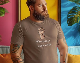 Motiationales Herren-T-Shirt - Winging it with style