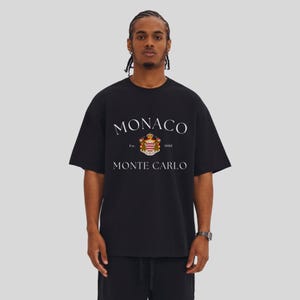 MONTE CARLO Tシャツ、モナコシャツ、モナコTシャツ、トレンディなデザイン、オーバーサイズシャツ、スタイリッシュなシャツ、リラックスフィット、ユニセックスTシャツ