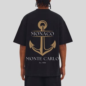 MONTE CARLO Tシャツ、モナコシャツ、モナコTシャツ、トレンディなデザイン、オーバーサイズシャツ、スタイリッシュなシャツ、リラックスフィット、ユニセックスTシャツ