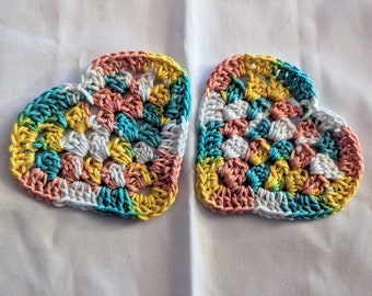 Granny Heart Coasters