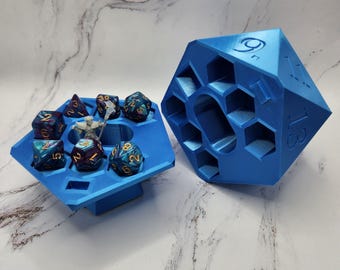DND Dice and Figurine Storage D20 - STL File (Digital Download)