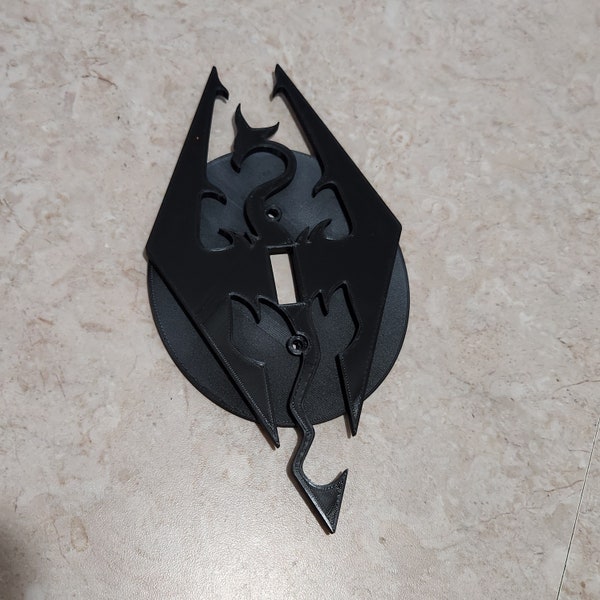 SKYRIM Dragon Logo Light Switch Cover STL