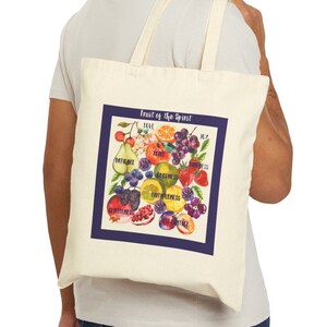 Frucht des Geistes Tasche, Bibel Tasche, Galater 5: 22-23, christliche Tasche, Bibel Vers Tasche, Jesus Tasche, inspirierend, Baumwollsegeltuch-Einkaufstasche
