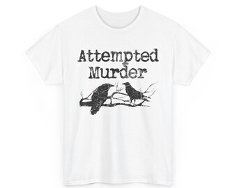 Gothic Crow Unisex-T-shirt, Dark Clever Murder of Crows grafisch shirt, Halloween T-shirt, Raven Tee, Spooky T-shirt, Goth Bird Top