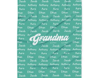 Benutzerdefinierte Name Fleece Decke - Oma Decke, Mama Decke, Grammy Decke, Mom Decke | weich 100% Polyester | Ideales Geschenk Lieben