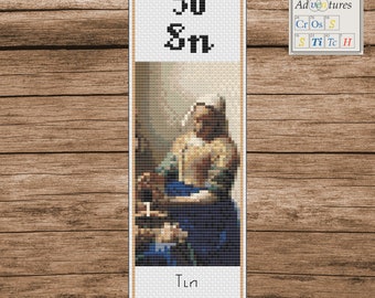 Dose Milchmädchen Lesezeichen Kreuzstichmuster: Periodensystem Design (PDF Download)