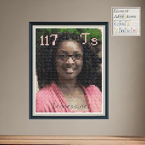 Tennessine Clarice Phelps Cross Stitch Pattern: Periodic Table Design (PDF Download)