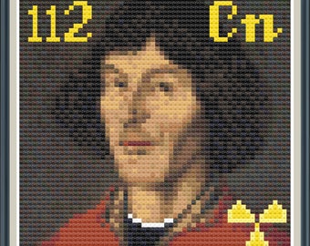 Copernicium Nicolaus Copernicus Kreuzstichmuster | Copernicium Periodic Table Quadrat Kreuzstichmuster | PDF-Download