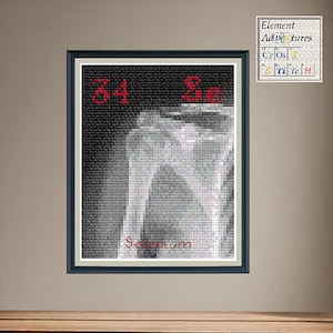 Selenium Shoulder X-Ray Cross Stitch Pattern: Periodic Table Design (PDF Download)