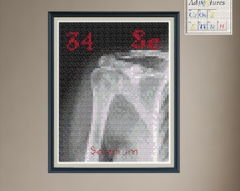 Selenium Shoulder X-Ray Cross Stitch Pattern: Periodic Table Design (PDF Download)