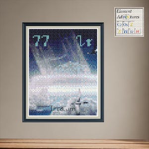 Iridium Chicxulub Impact Cross Stitch Pattern: Periodic Table Design (PDF Download)