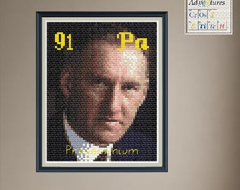 Protactinium Kazimierz Fajans Cross Stitch Pattern: Periodic Table Design (PDF Download)