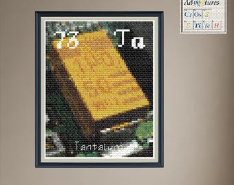 Tantalum Capacitor Cross Stitch Pattern: Periodic Table Design (PDF Download)