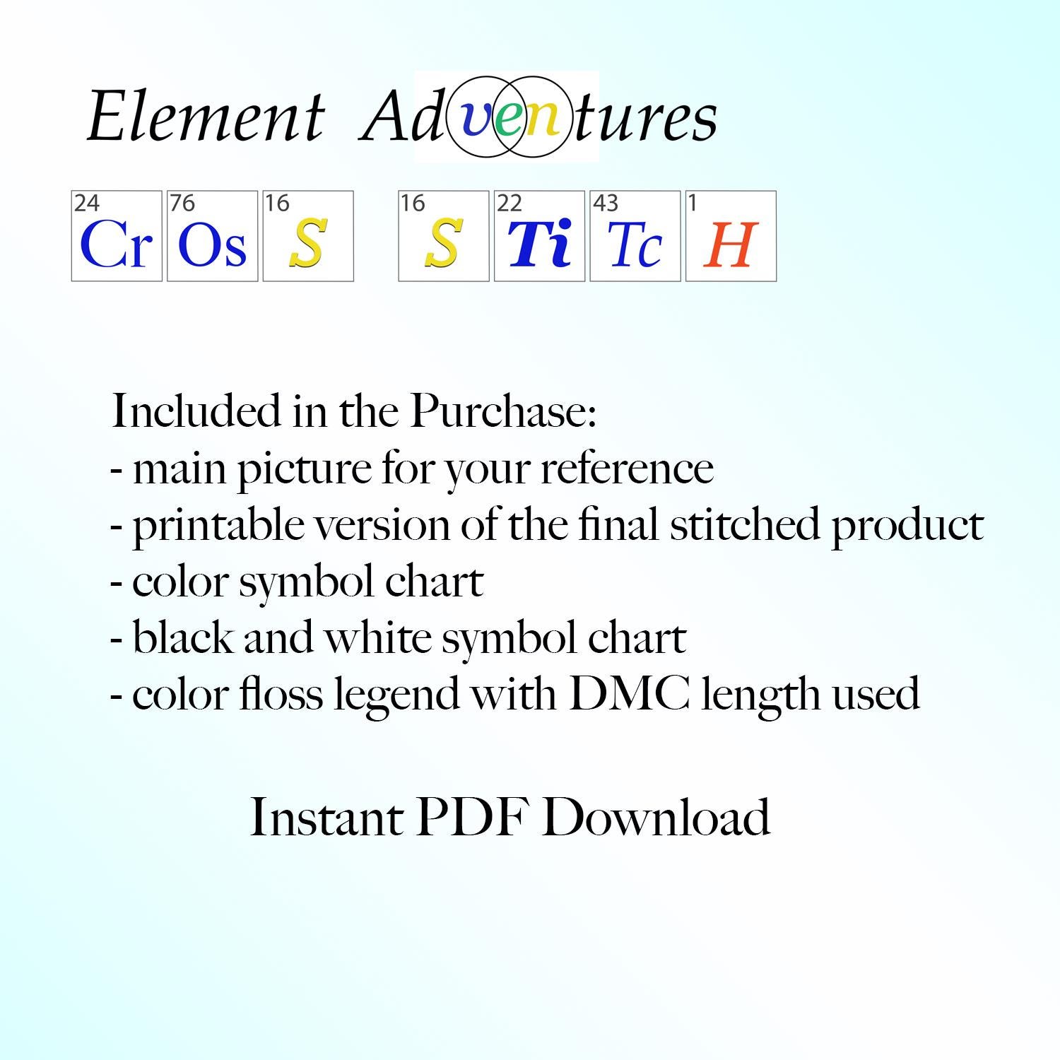 Bookmark Dna Nitrogen DNA Bookmark Cross Stitch Pattern: Periodic Table Design (PDF ...
